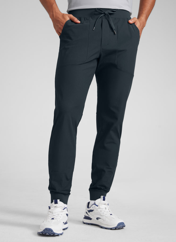 CRZ YOGA Men All Day Comfy Slim-Fit Golf Joggers 32'' with Pockets Black