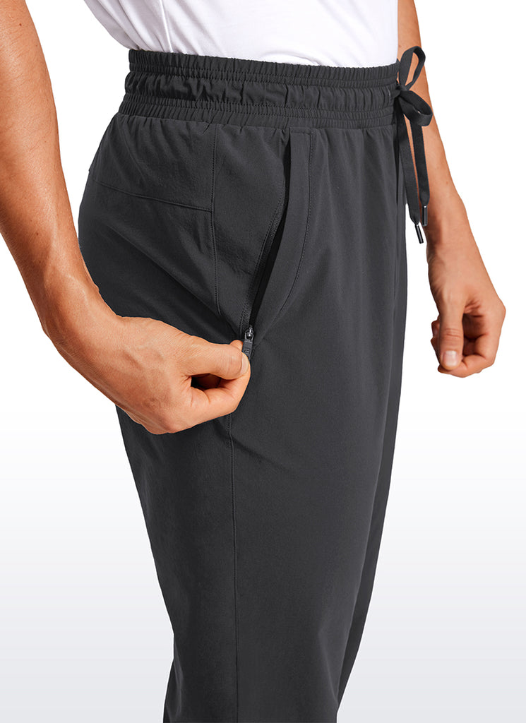 CRZ YOGA Men 31" Lightweight Water Resistant with Zip Pockets Joggers Ink Gray