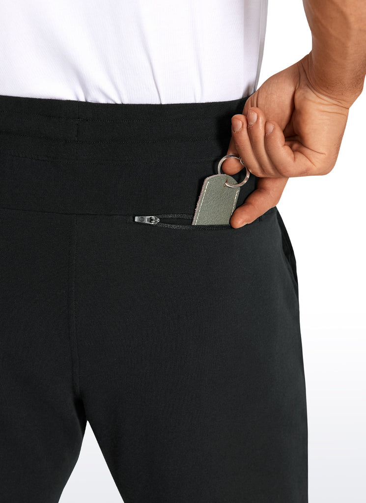 CRZ YOGA Men's Lounge Workout  Amenity Jogger Sweatpants Pockets 29'' Black