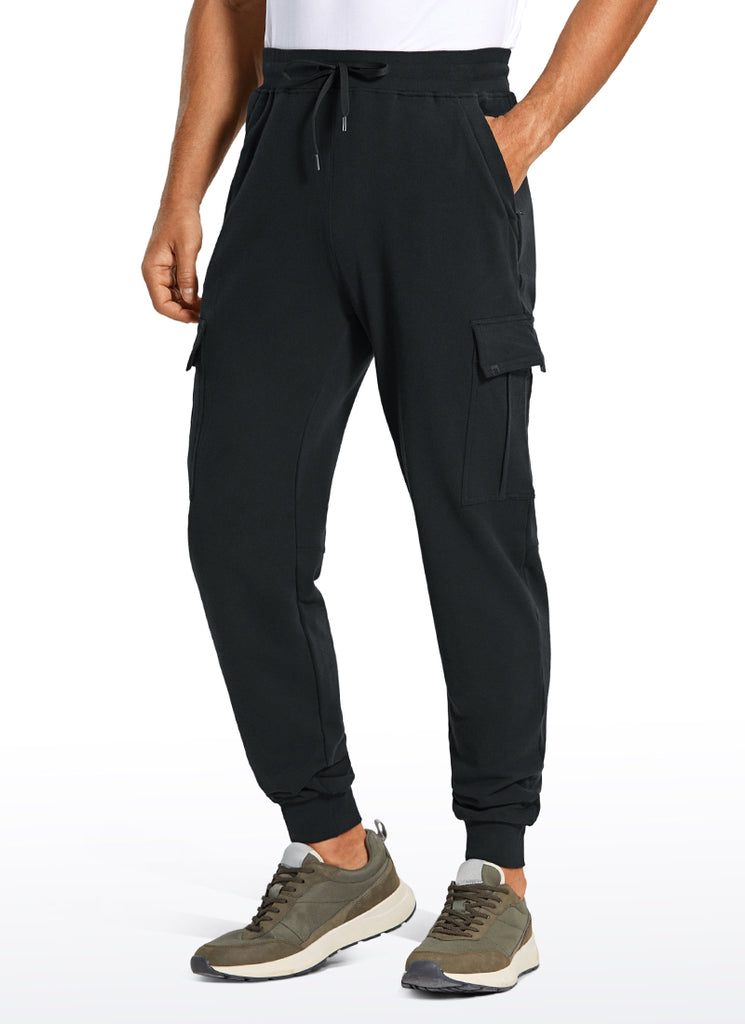 CRZ YOGA Men's Casual Lounge Classic-Fit Sweatpants 29" White Apricot