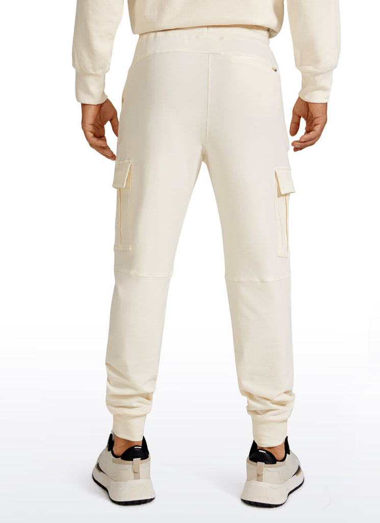 CRZ YOGA Men's Casual Lounge Classic-Fit Sweatpants 29" White Apricot
