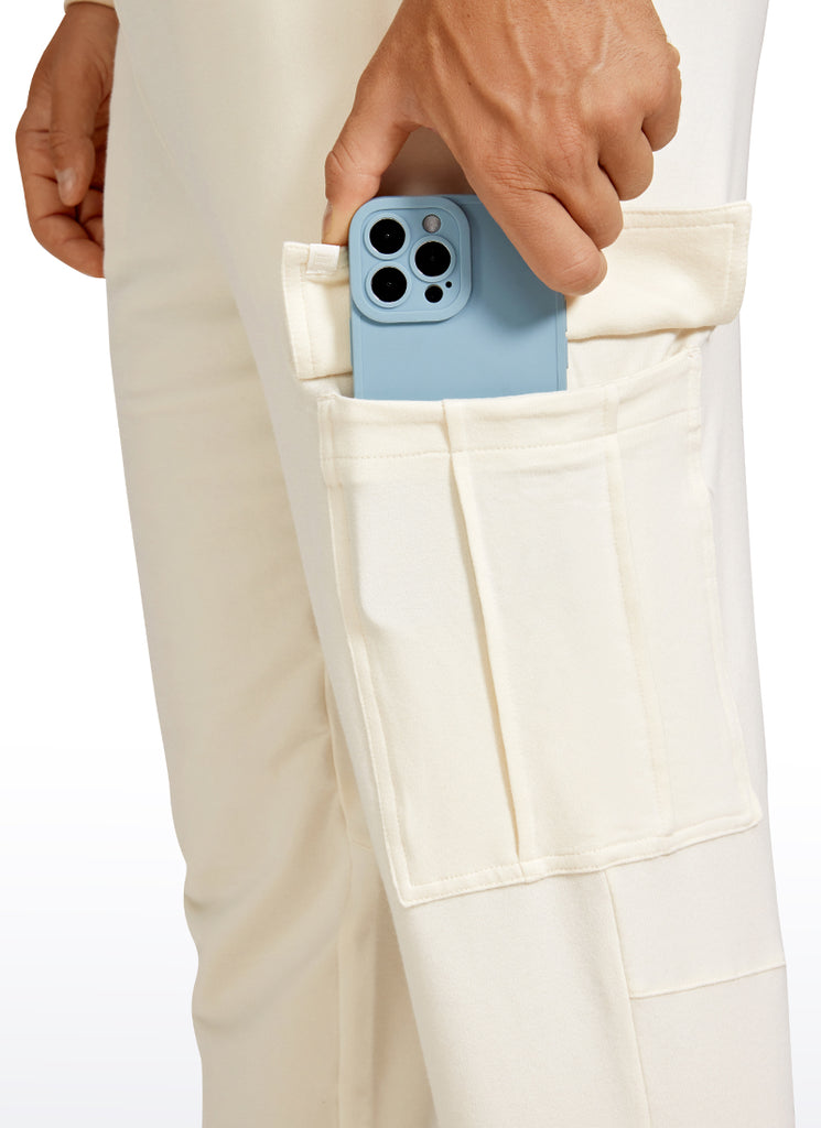 CRZ YOGA Men's Casual Lounge Classic-Fit Sweatpants 29" White Apricot