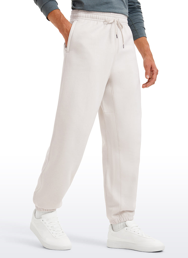 CRZ YOGA Men's Loosed Fit Cotton Fleece Sweatpants with Pockets 32'' Cambric Blue