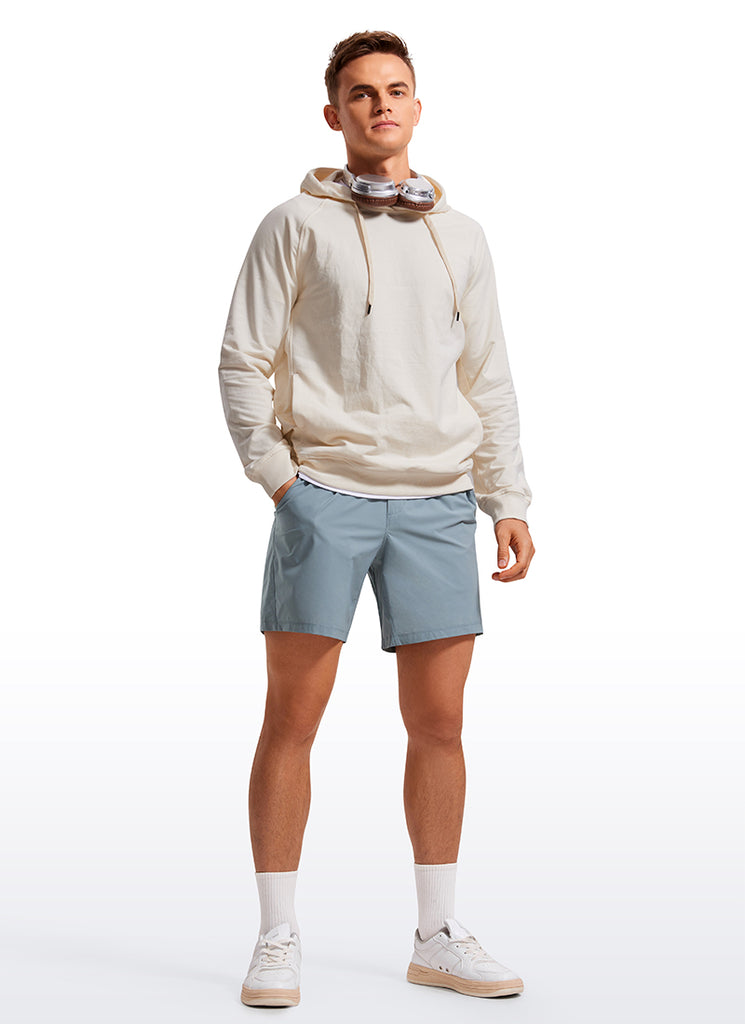 CRZ YOGA Men's Training Quick Dry Pocketed Linerless Shorts 7'' Belgian Blue