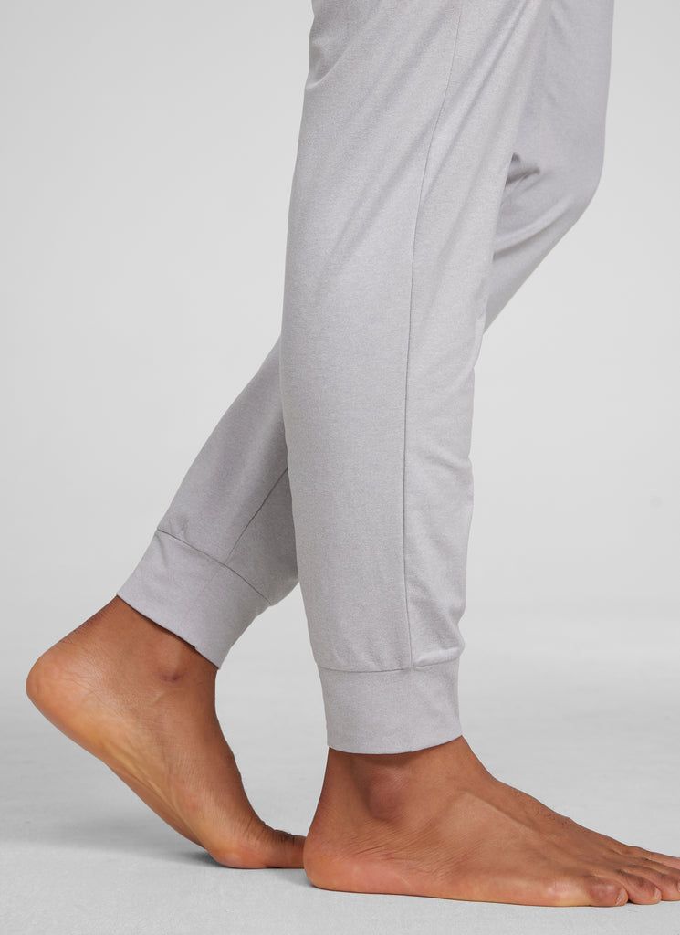 CRZ YOGA Mens Cloud Jersey Joggers 29" with Zipper Pockets Ink Gray