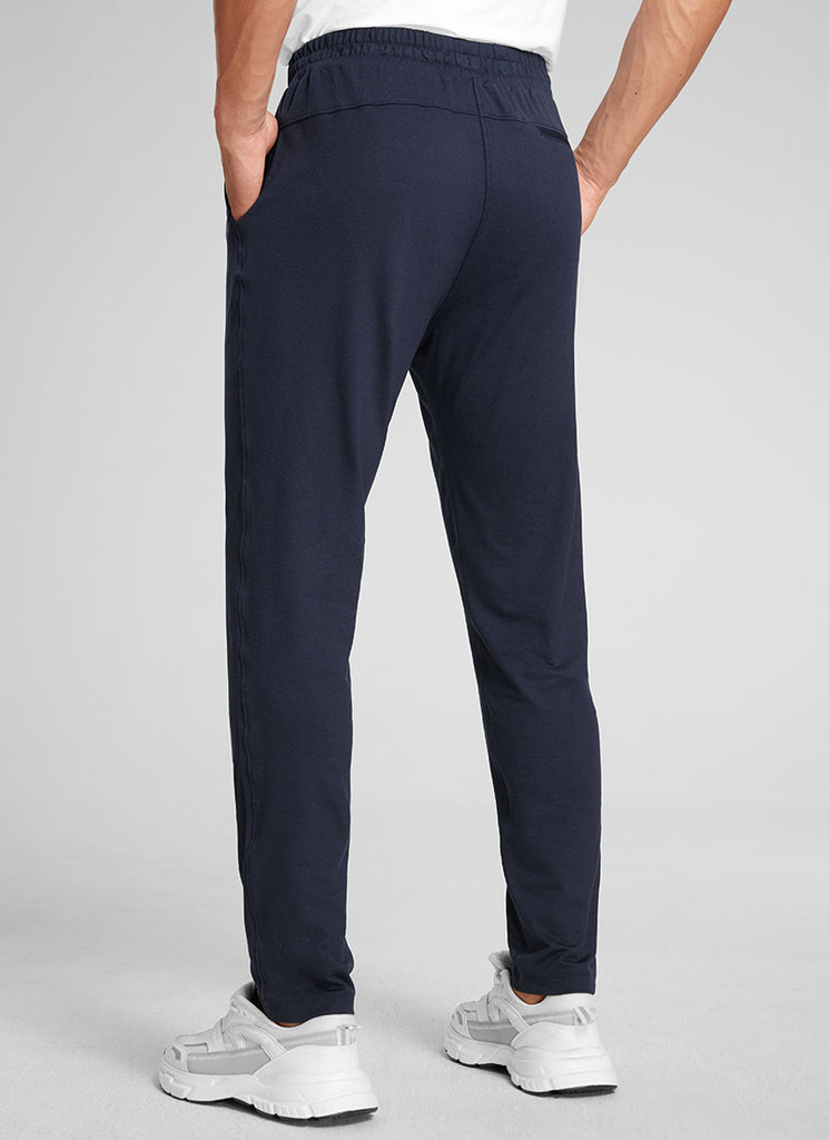 CRZ YOGA Mens' Open Bottom Lightweight Sweatpants 30" with Pockets Black