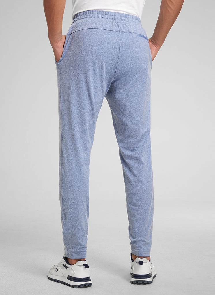 CRZ YOGA Mens' Open Bottom Lightweight Sweatpants 30" with Pockets Slate Blue