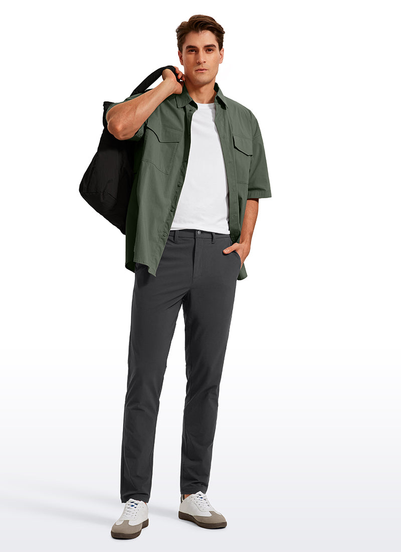 CRZ YOGA Men's Lightweight Classic Fit Golf Pants Pockets 32