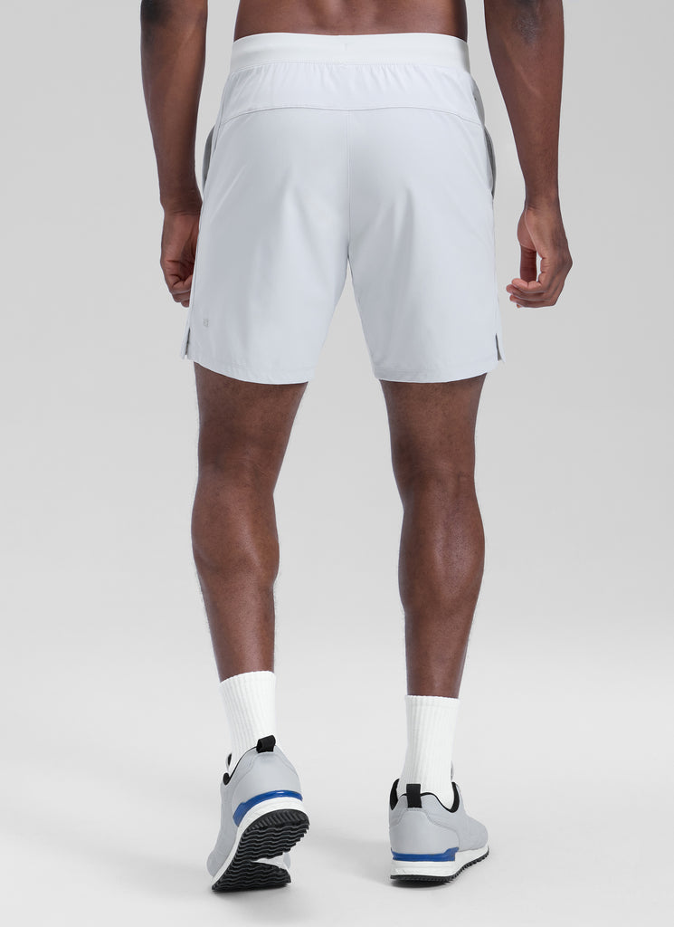 CRZ YOGA Men's Workout Classic FIt Quick Dry Pocket Shorts  7" True Navy