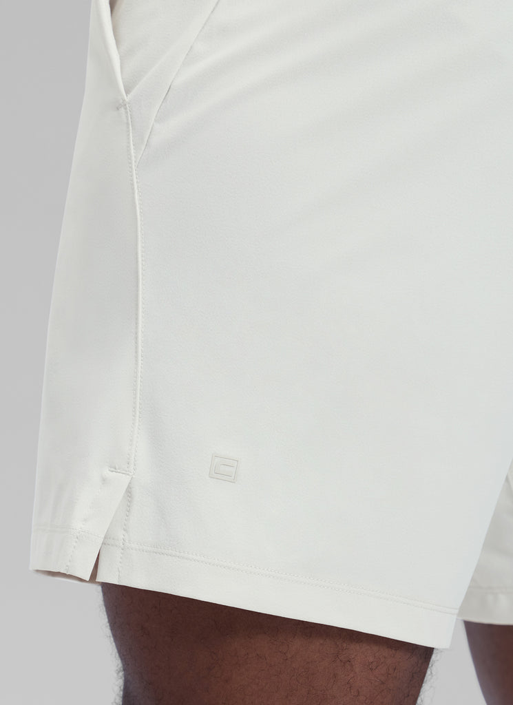 CRZ YOGA Men's Workout Classic FIt Quick Dry Pocket Shorts  7" Cliff Ash