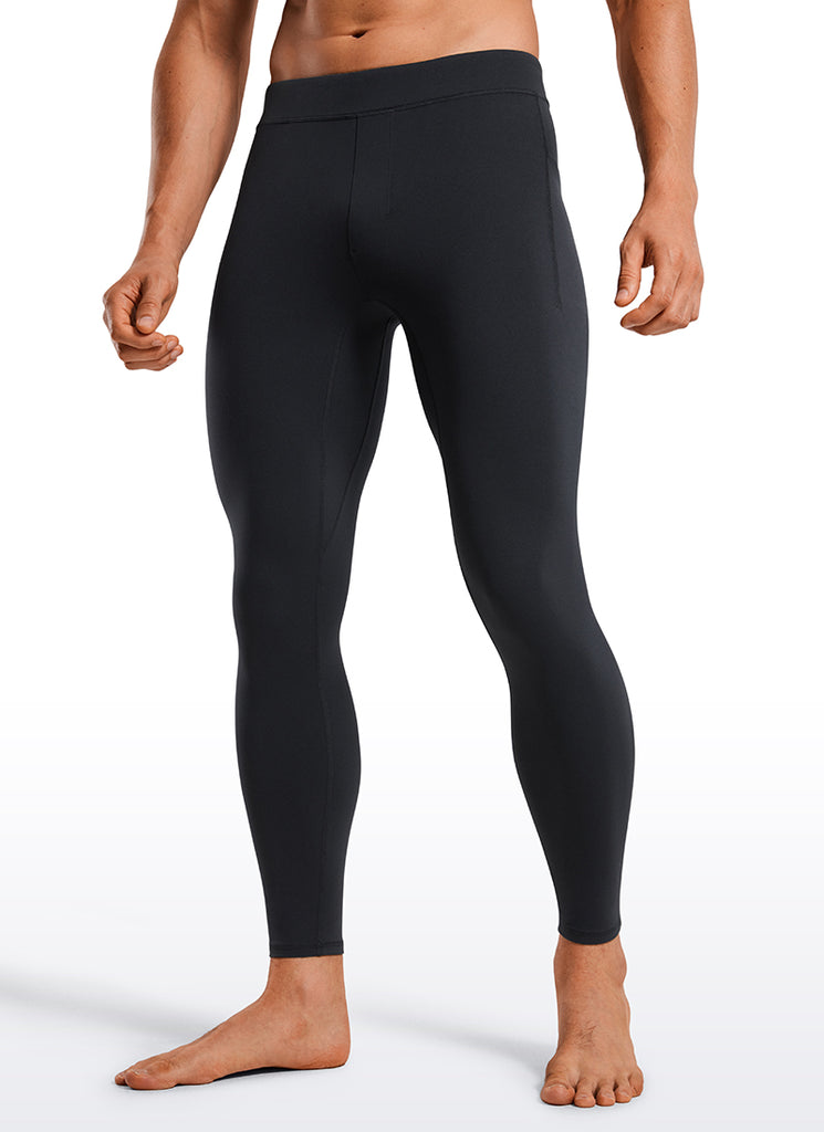 CRZ YOGA Butterluxe Mens Tights Leggings with Pockets 27" Yoga Pants True Navy