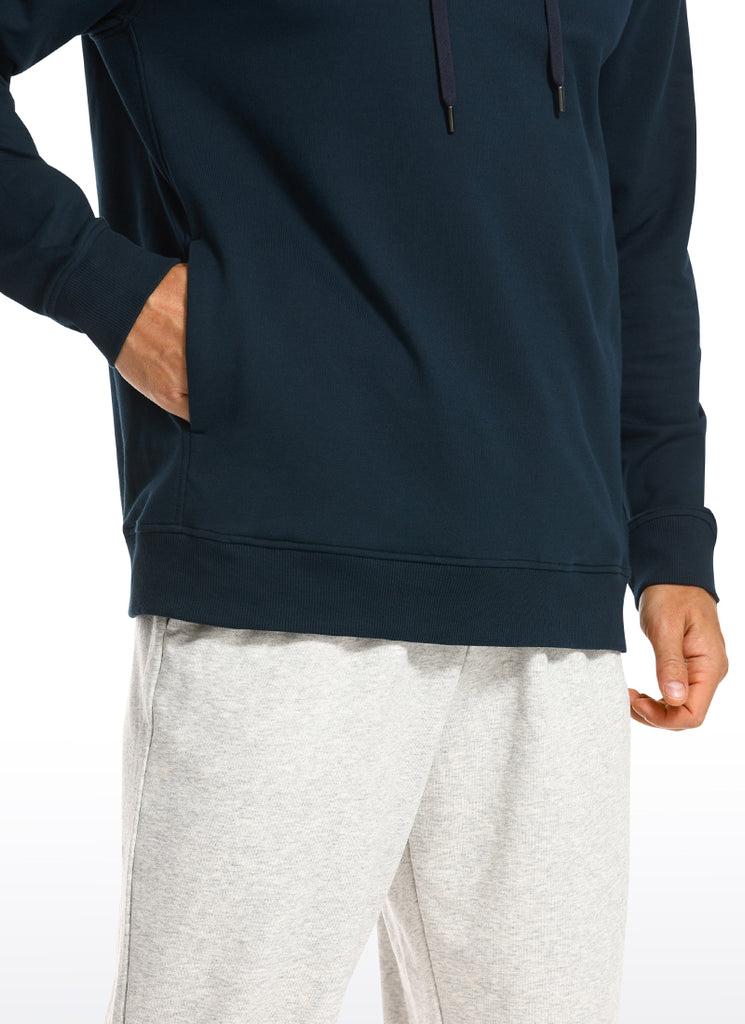 CRZ YOGA Men's Casual Outerwear Cotton Loose Fit Long Sleeve Hoodies Anthracite