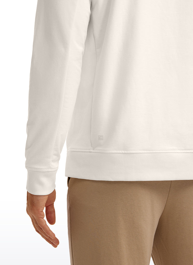 French Terry Pullover Sweatshirts with Zip Pockets