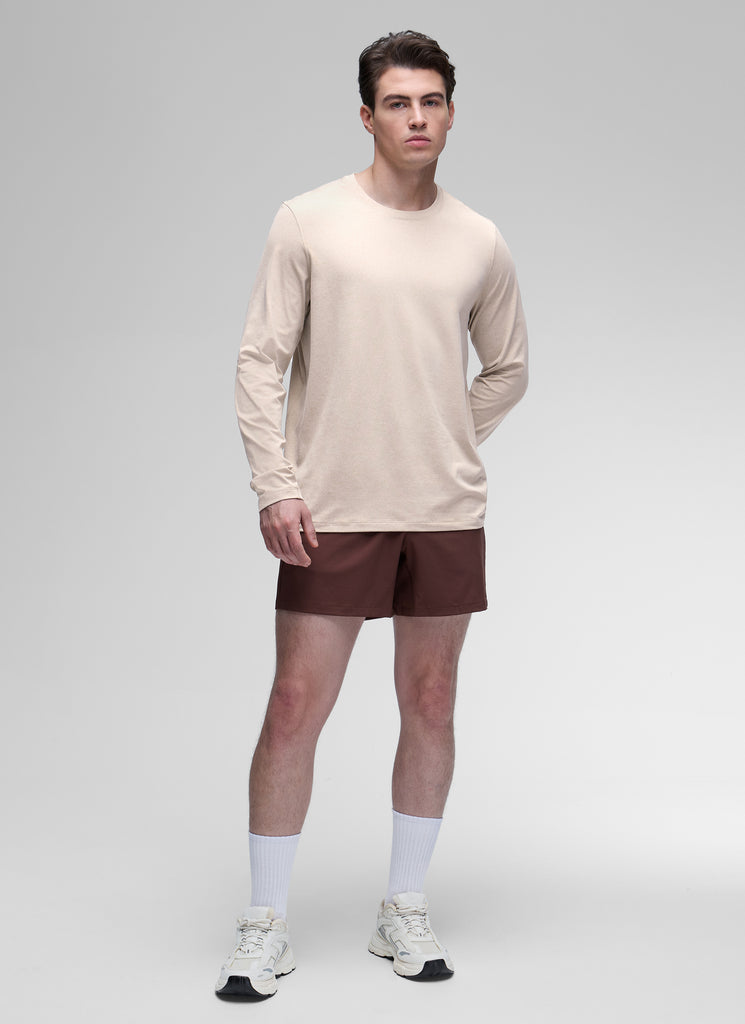 CRZ YOGA Men's Casual Classic Fit Crewneck Sweatshirts Long Sleeves Grey Sage