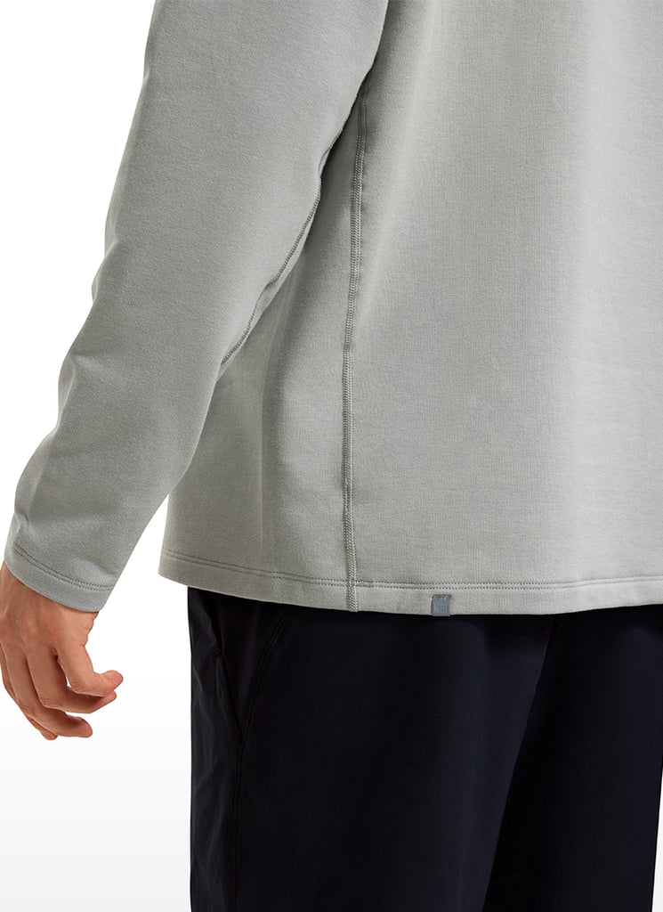 CRZ YOGA Men's Casual Classic Fit Pullover Sweatshirts Long Sleeves Sterling
