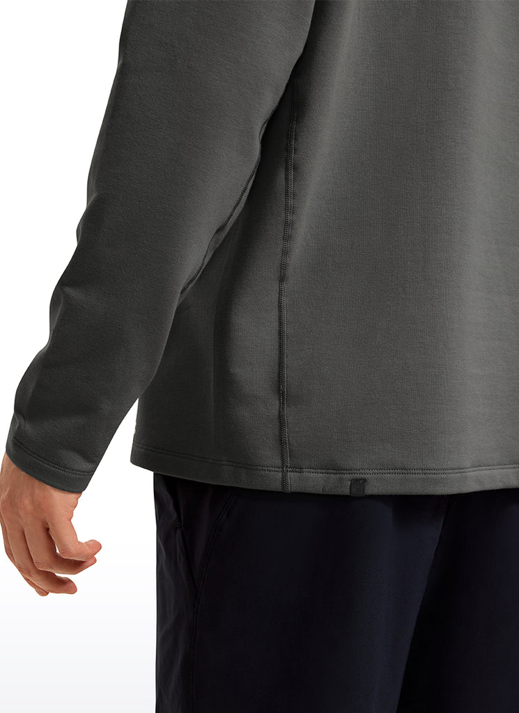 CRZ YOGA Men's Casual Classic Fit Pullover Sweatshirts Long Sleeves True Navy