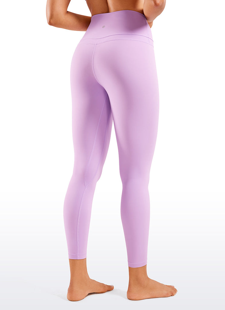 CRZ YOGA Women's Yoga Train High Rise Nakedfeel Leggings 25" 7/8 Pants Curtain Violet Ash