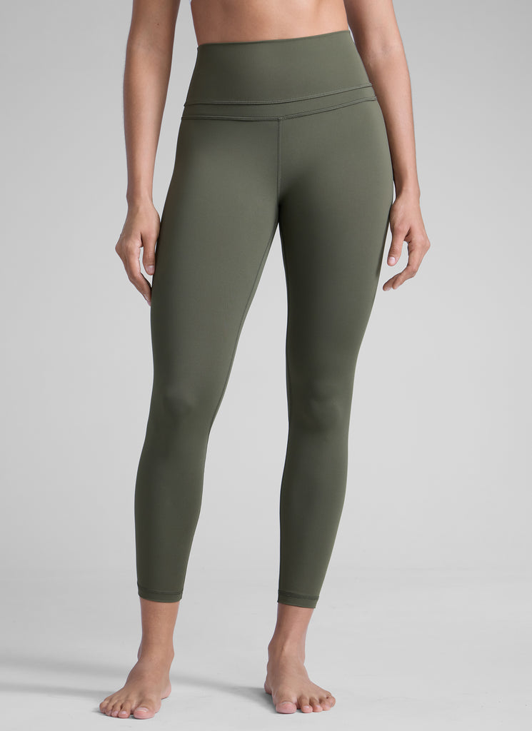 CRZ YOGA Women's Yoga Train High Rise Nakedfeel Leggings 25" 7/8 Pants Light Army Green