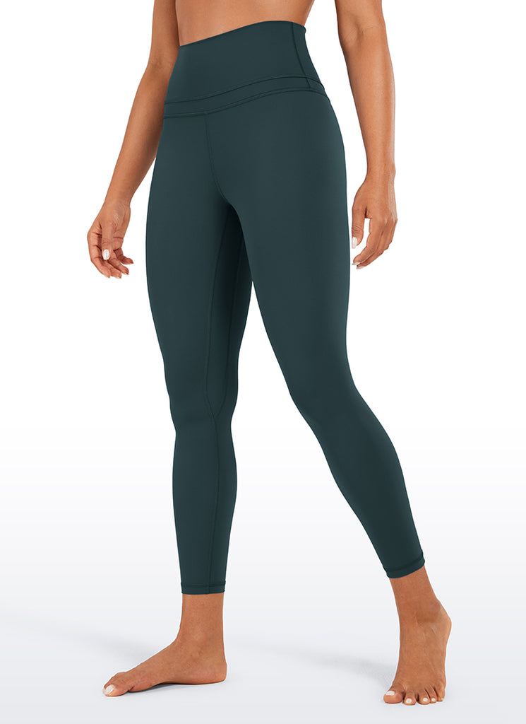 CRZ YOGA Women's Yoga Train High Rise Nakedfeel Leggings 25" 7/8 Pants Forest Dark Green