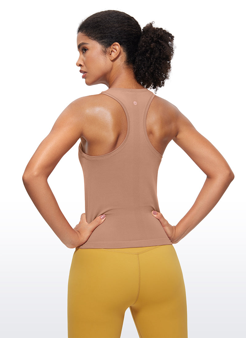 Seamless Scroop Neck Racerback Tanks