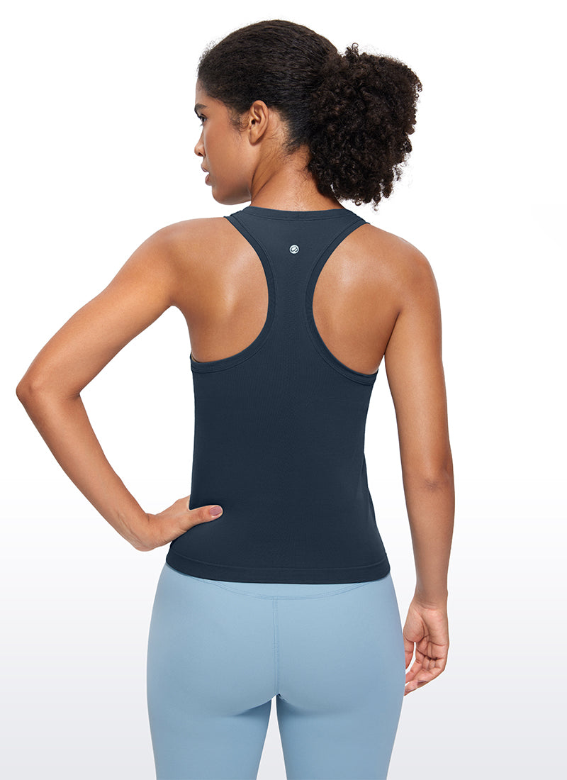 Seamless Scroop Neck Racerback Tanks