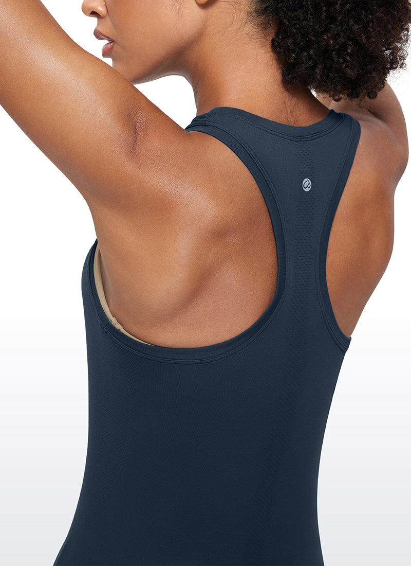 Seamless Scroop Neck Racerback Tanks