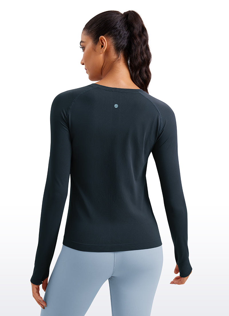 Seamless Long Sleeves with Thumbholes Shirts