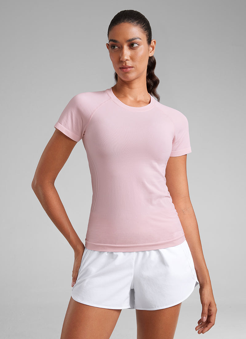 Seamless Hip Length Short Sleeve