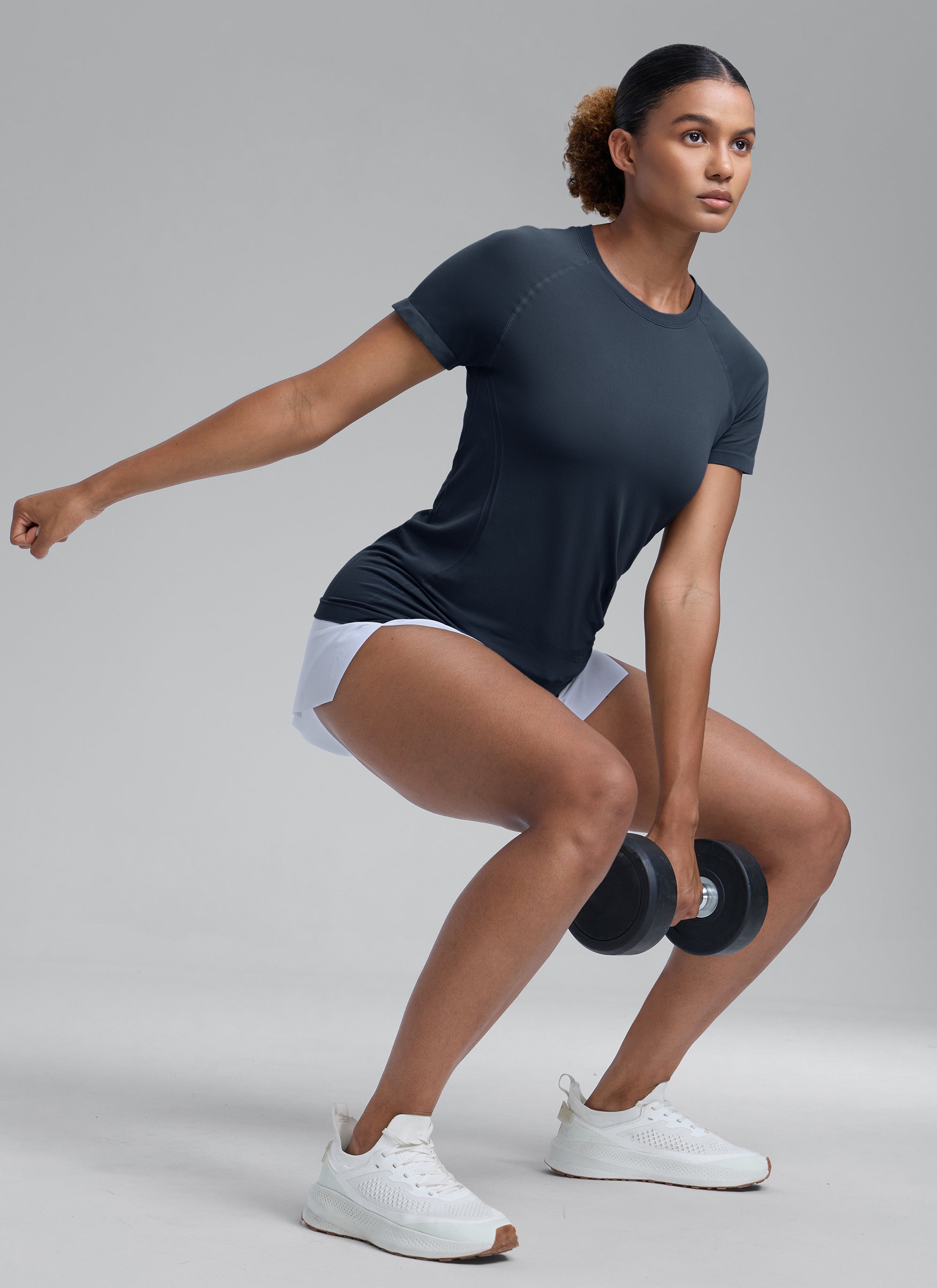 Seamless Hip Length Short Sleeve