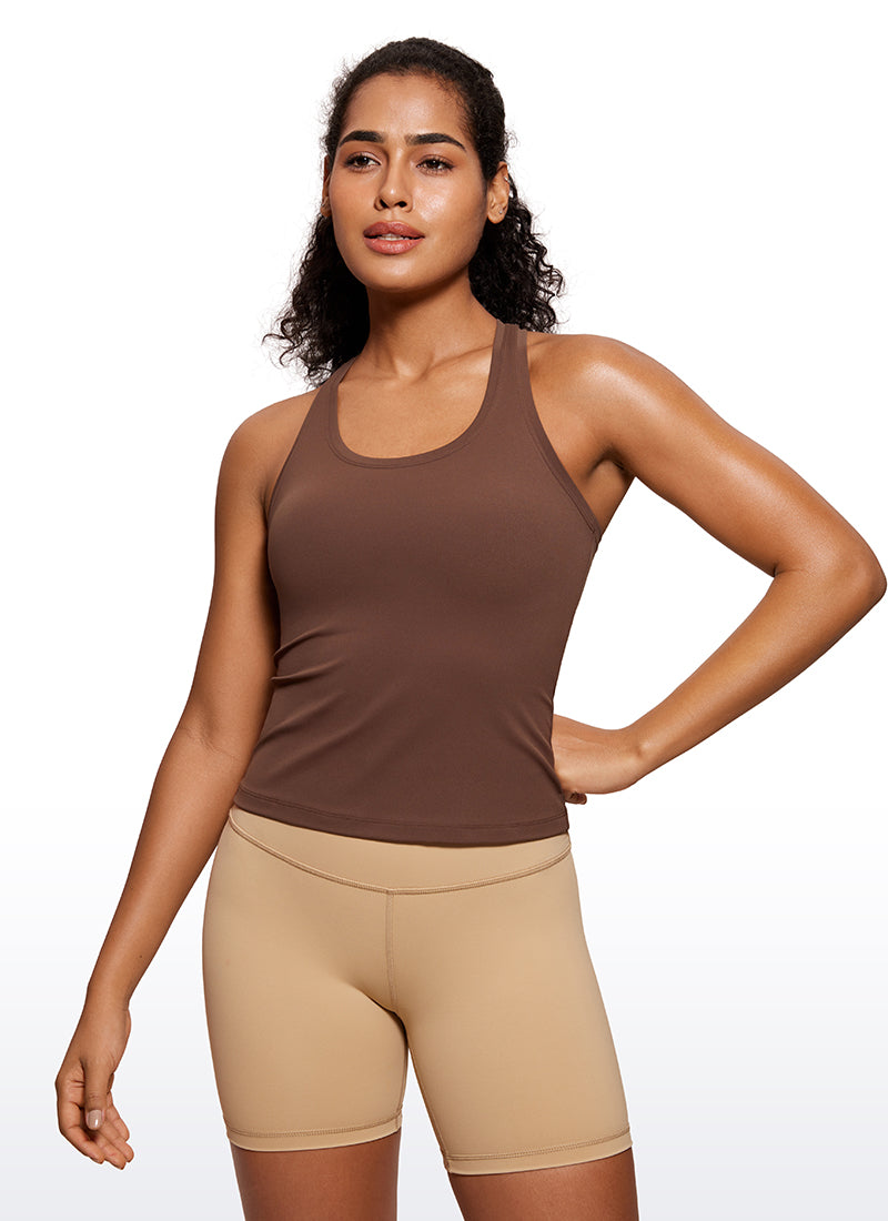 Butterluxe Waist-Length Crewneck Tank Racerback