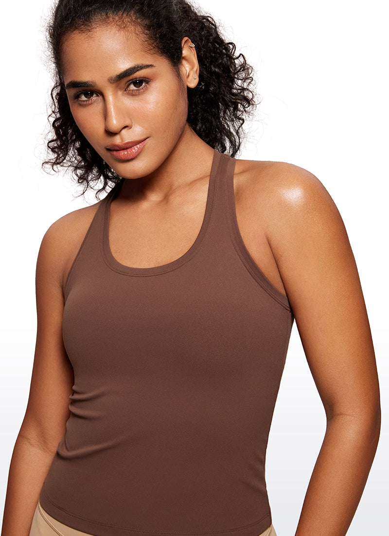 Butterluxe Waist-Length Crewneck Tank Racerback