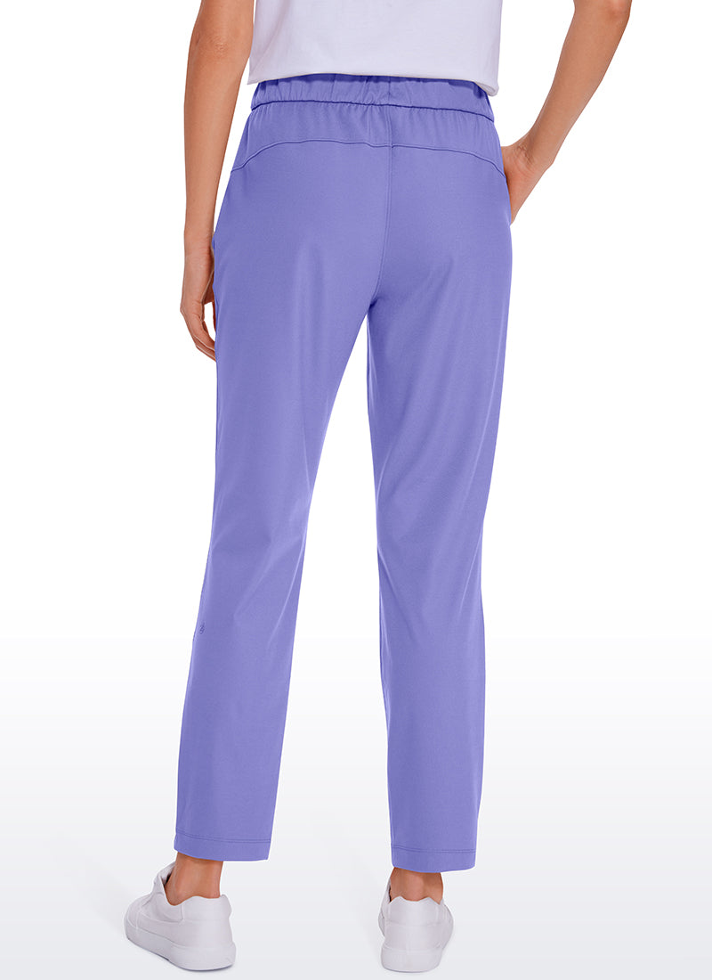 Stretch Drawstring 7/8 Pants with Pockets 27''