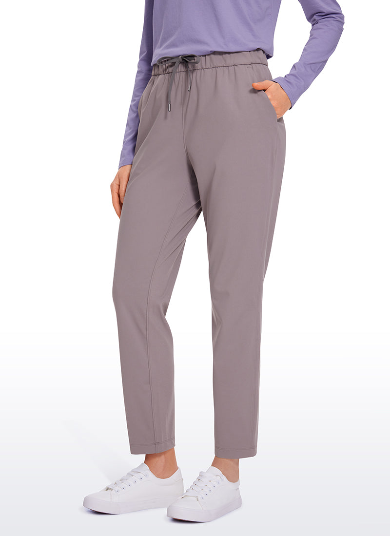 Stretch Drawstring 7/8 Pants with Pockets 27''