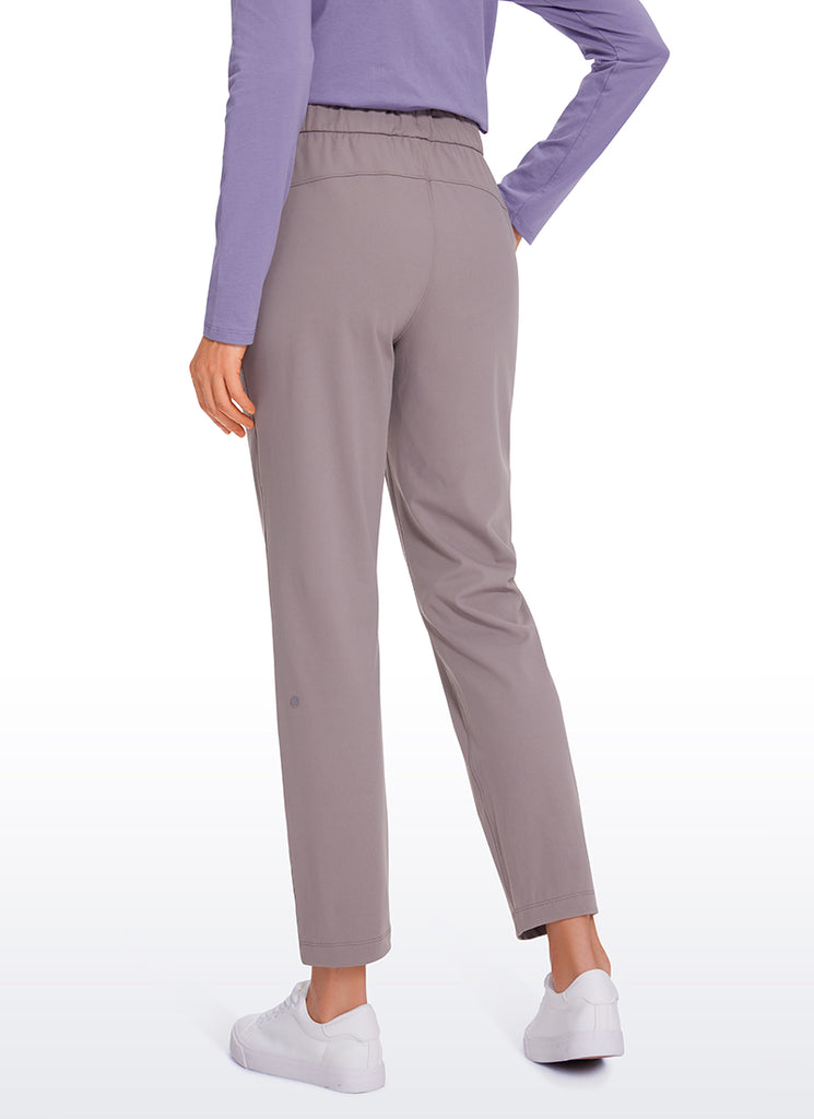 CRZ YOGA Women's Travel Slim Fit Stretch Drawstring 7/8 Pants 27'' Lunar Rock