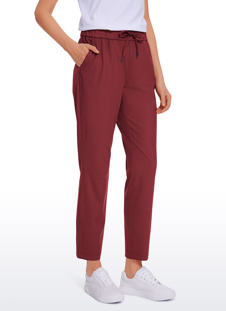 CRZ YOGA Women's Travel Slim Fit Stretch Drawstring 7/8 Pants 27'' Savannah