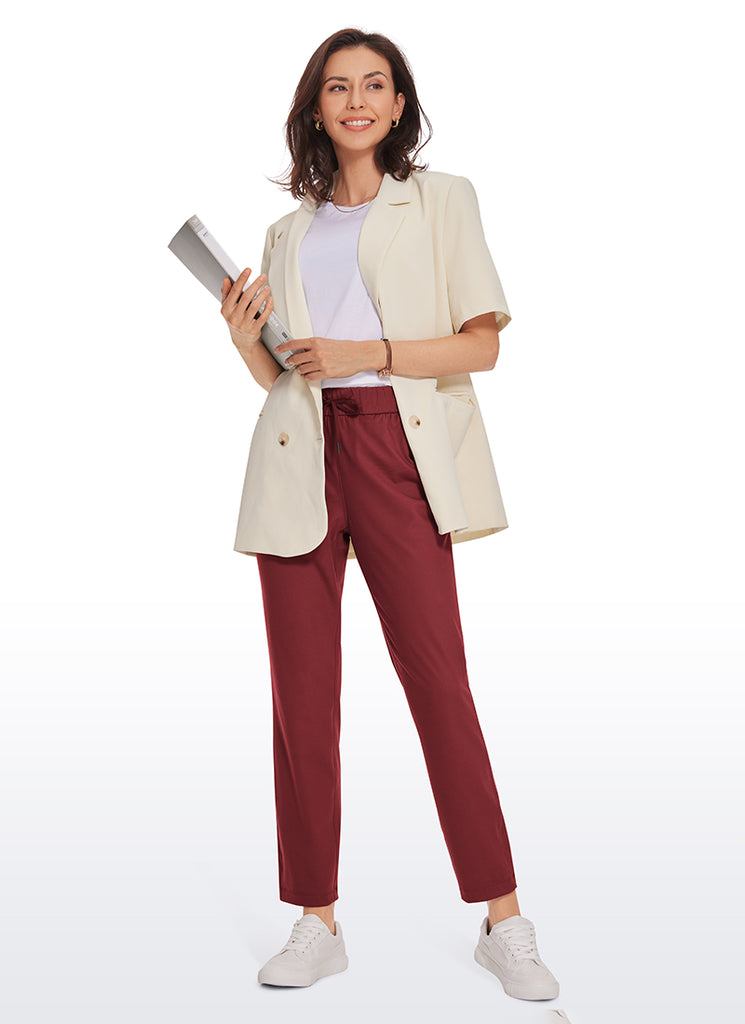 CRZ YOGA Women's Travel Slim Fit Stretch Drawstring 7/8 Pants 27'' Savannah