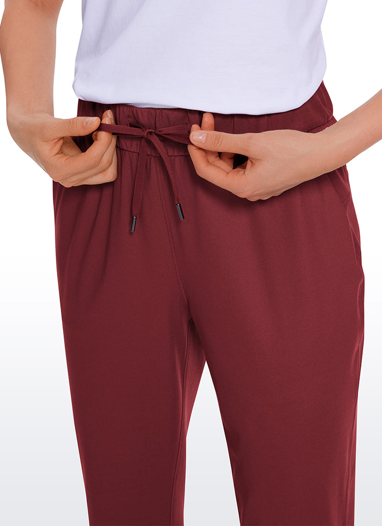 CRZ YOGA Women's Travel Slim Fit Stretch Drawstring 7/8 Pants 27'' Savannah