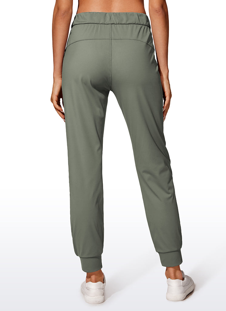 CRZ YOGA Women's Travel Slim Fit Stretch Drawstring Jogger 27'' Lunar Rock