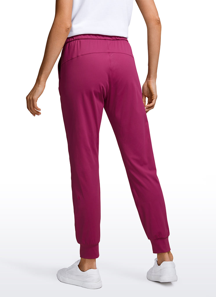 CRZ YOGA Women's Travel Slim Fit Stretch Drawstring Jogger 27'' Mountain Green