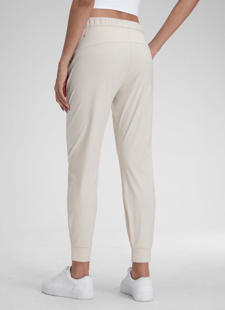 CRZ YOGA Women's Travel Slim Fit Stretch Drawstring Jogger 27'' Forest Dark Green