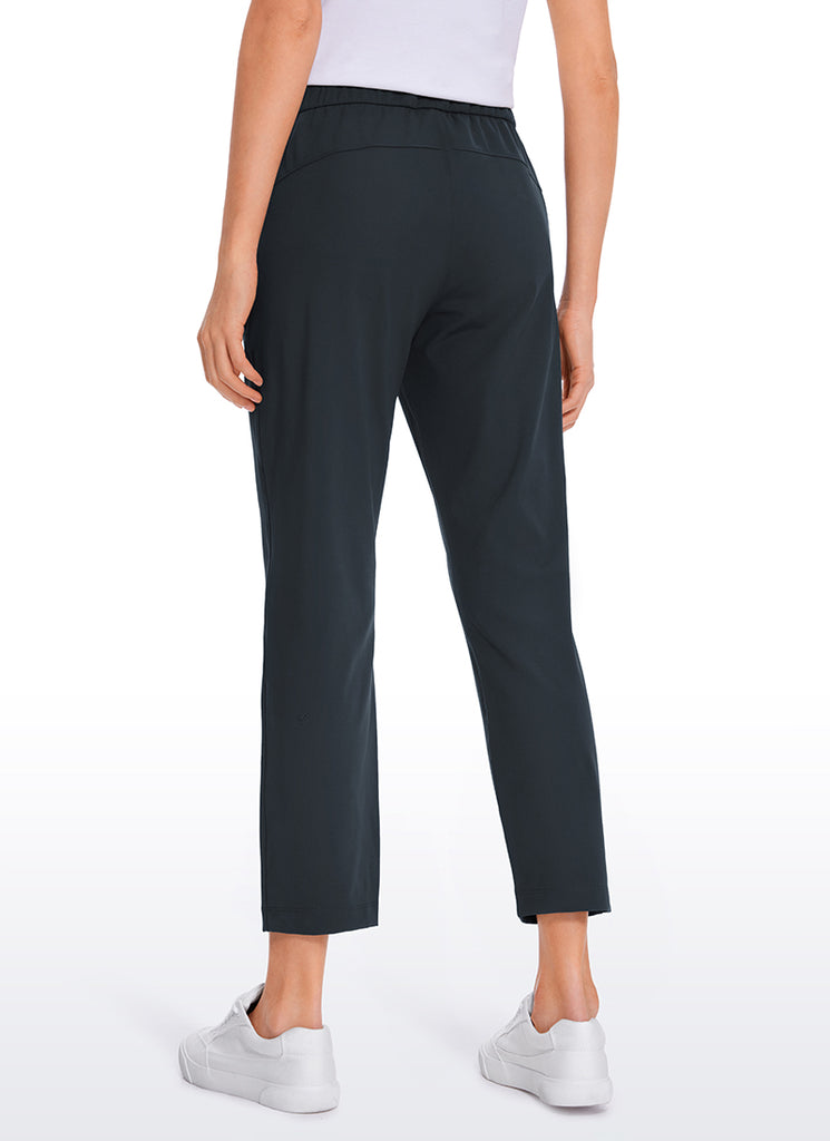 CRZ YOGA Women's Travel Slim Fit Stretch On the Travel Pants 25'' True Navy