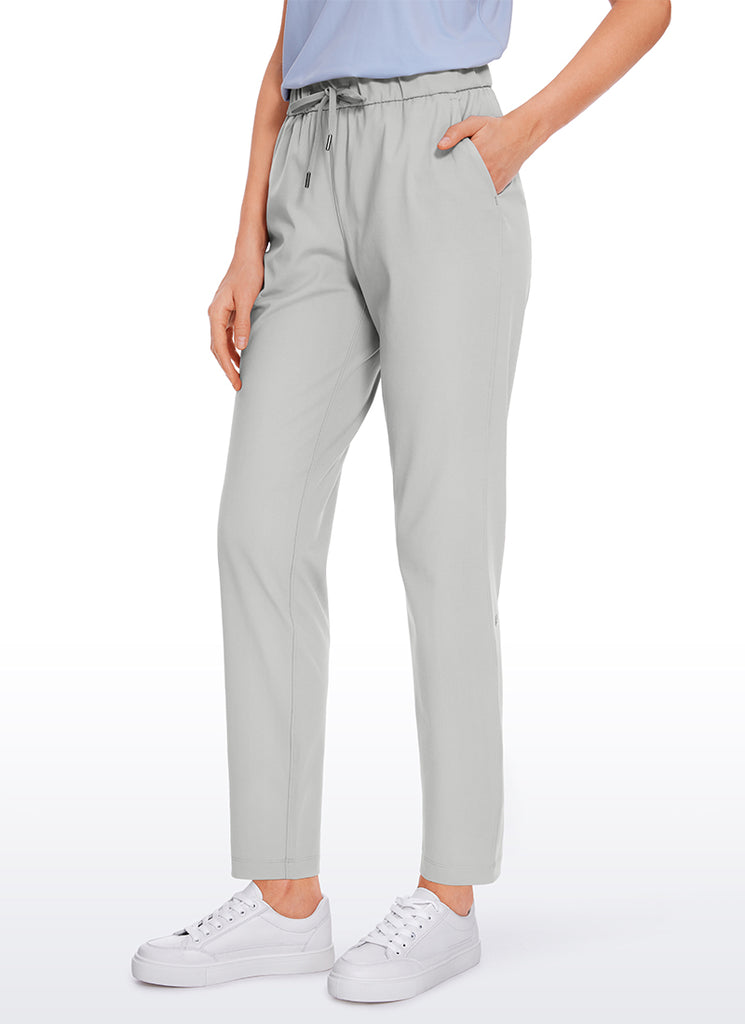 CRZ YOGA Women's Travel Slim Fit Stretch On the Travel Pants 29'' Grey Olive