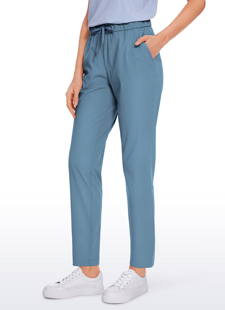 CRZ YOGA Women's Travel Slim Fit Stretch On the Travel Pants 29'' Green Ash