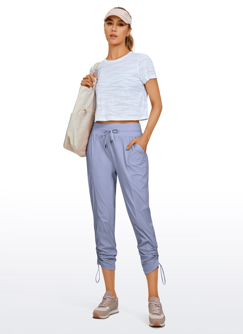 Striped Pants with Pockets 27''- Cinched Leg