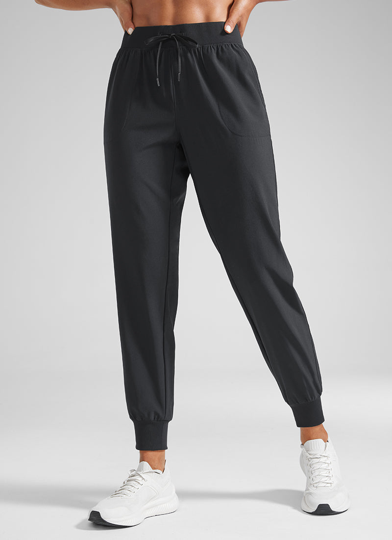 CRZ YOGA Women's Train Loose Fit Feathery-Fit Drawstring Jogger 28'' Black