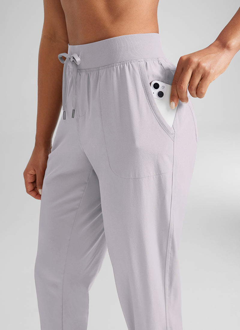 CRZ YOGA Women's Train Loose Fit Feathery-Fit Drawstring Jogger 28'' Dark Chrome