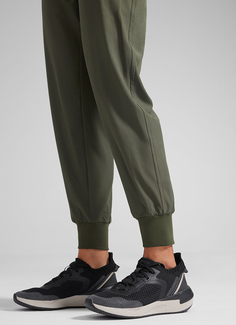 CRZ YOGA Women's Train Loose Fit Feathery-Fit Drawstring Jogger 28'' Dark Olive