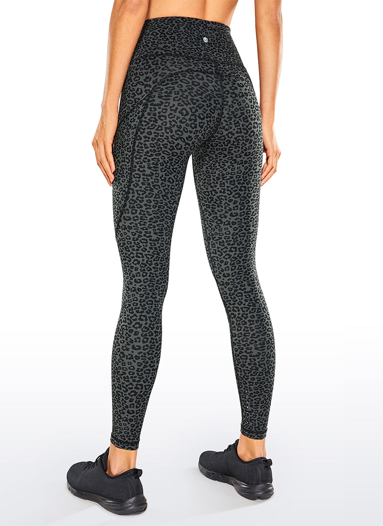 CRZ YOGA Women's Yoga Train High Rise Nakedfeel Pocket Leggings 25'' Leopard Printed 1