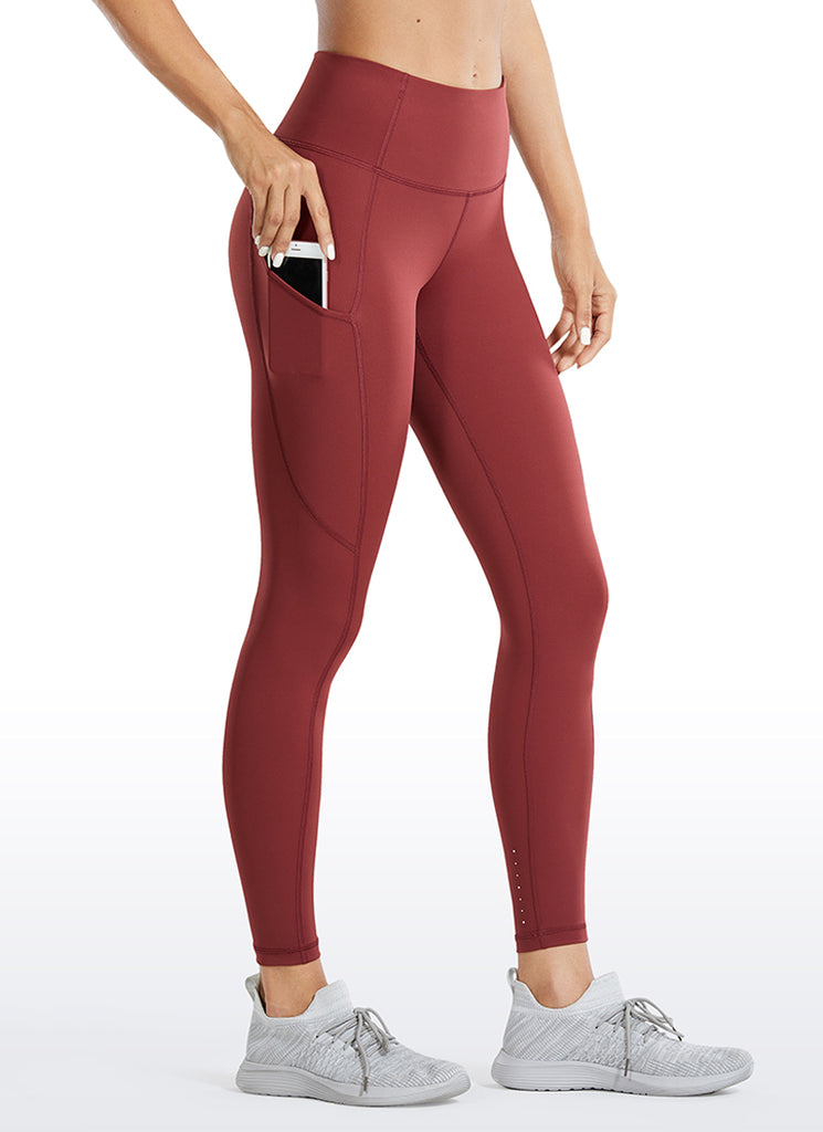 CRZ YOGA Women's Yoga Train High Rise Nakedfeel Pocket Leggings 25'' Savannah