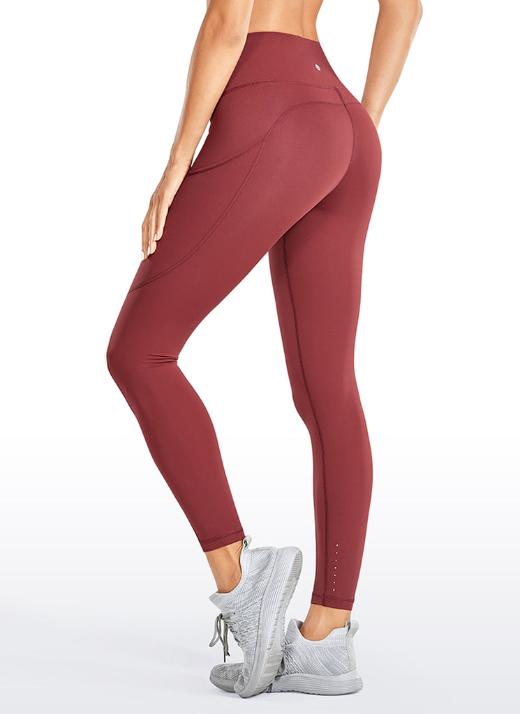 CRZ YOGA Women's Yoga Train High Rise Nakedfeel Pocket Leggings 25'' Savannah